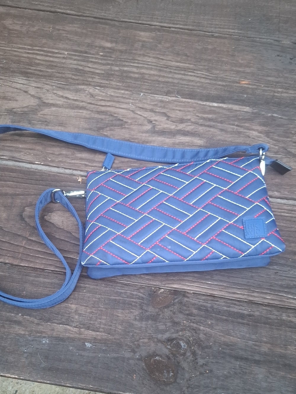 IHKWIP Triple Entry Quilted Crossbody Patriotic Colors